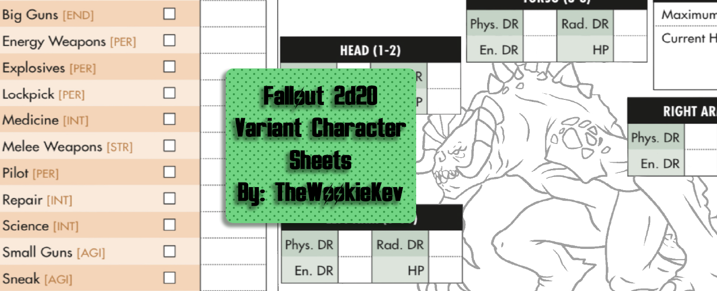 Fallout Character Sheet
